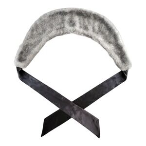 Casual Corner Faux Fur Wrap Shawl Women's Ribbon Bow Sophisticated‎ EUC Vintage